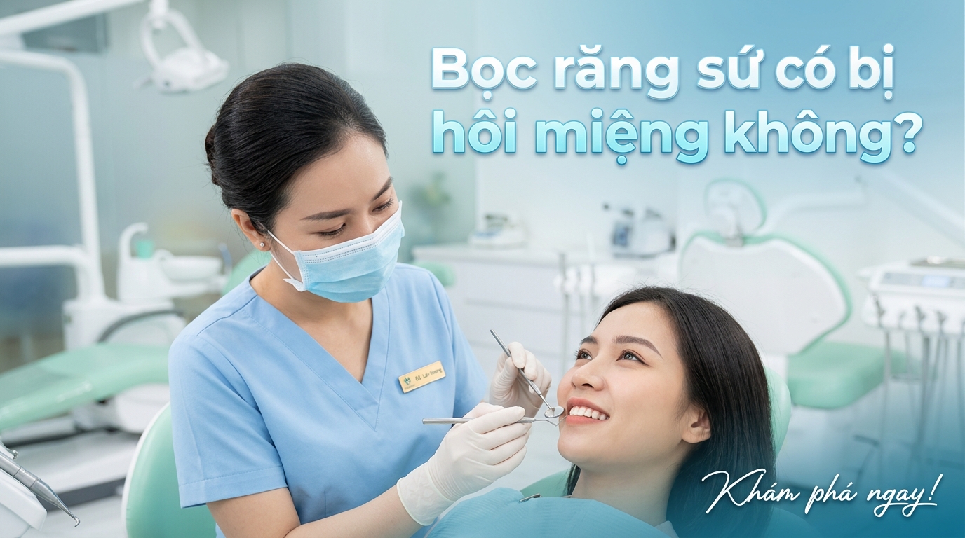 Bọc răng sứ có bị hôi miệng không, bọc răng sứ bị hôi miệng phải làm sao?