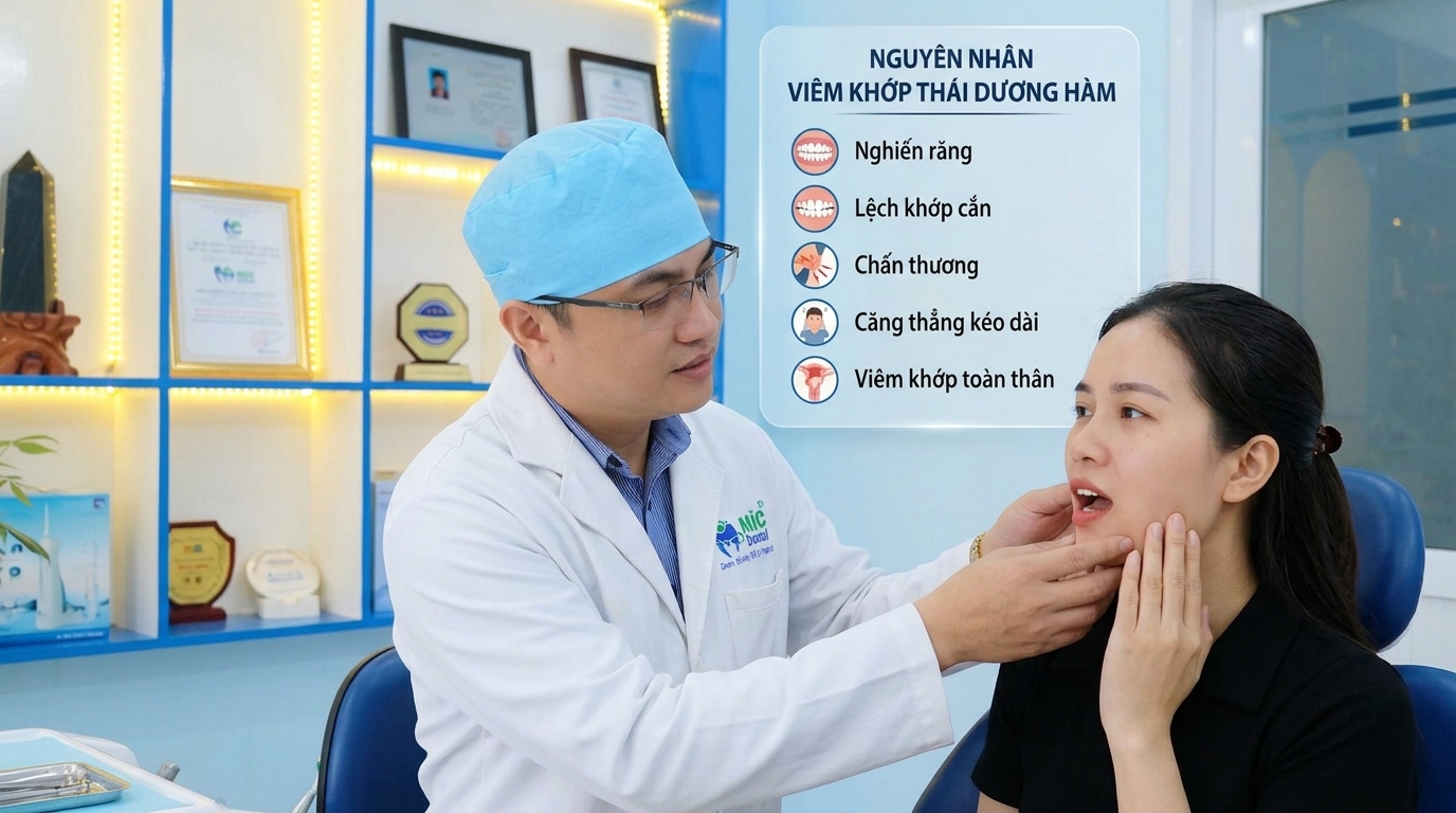 Nguyên nhân gây viêm khớp thái dương hàm