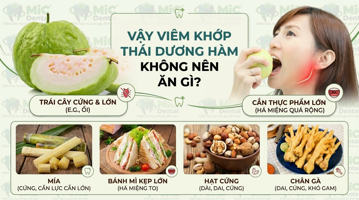 Viêm khớp thái dương hàm nên kiêng ăn gì?