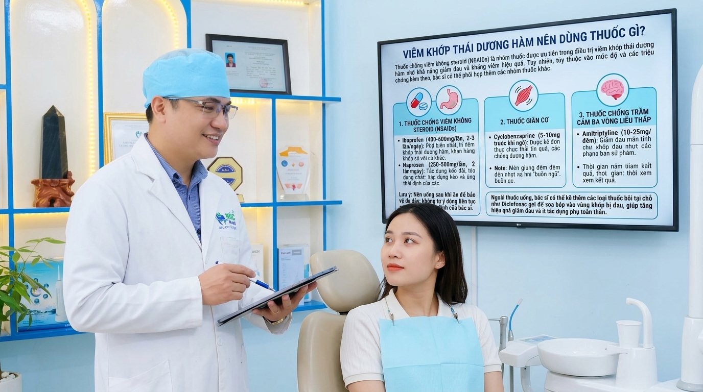 Viêm khớp thái dương hàm nên uống thuốc gì?