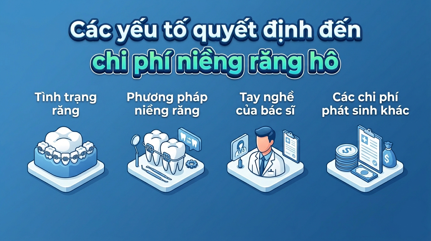 Các yếu tố quyết định đến chi phí niềng răng hô
