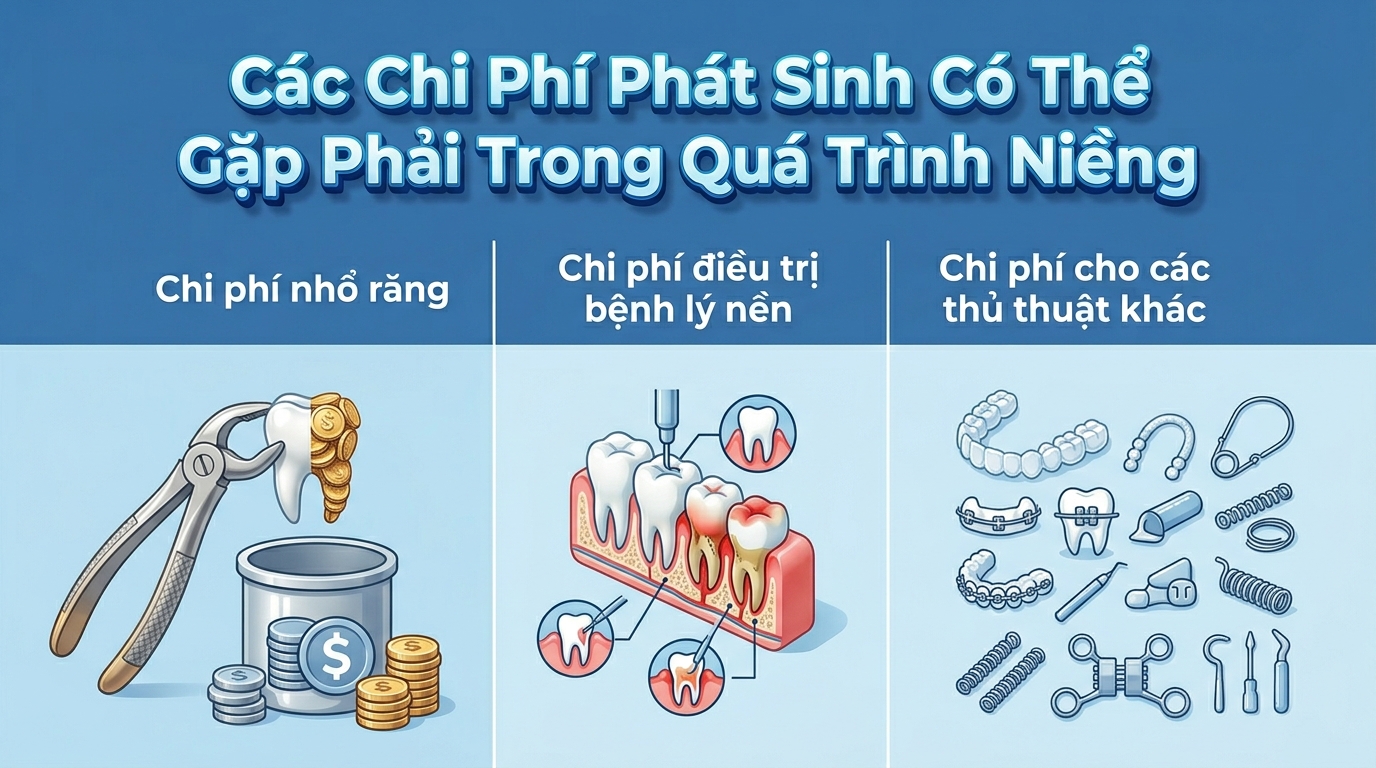 Các Chi Phí Phát Sinh Có Thể Gặp Phải Trong Quá Trình Niềng