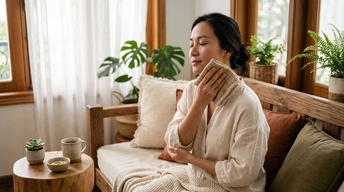 2. Chườm Ấm: Liệu Pháp Thư Giãn Cơ Hàm Tức Thì