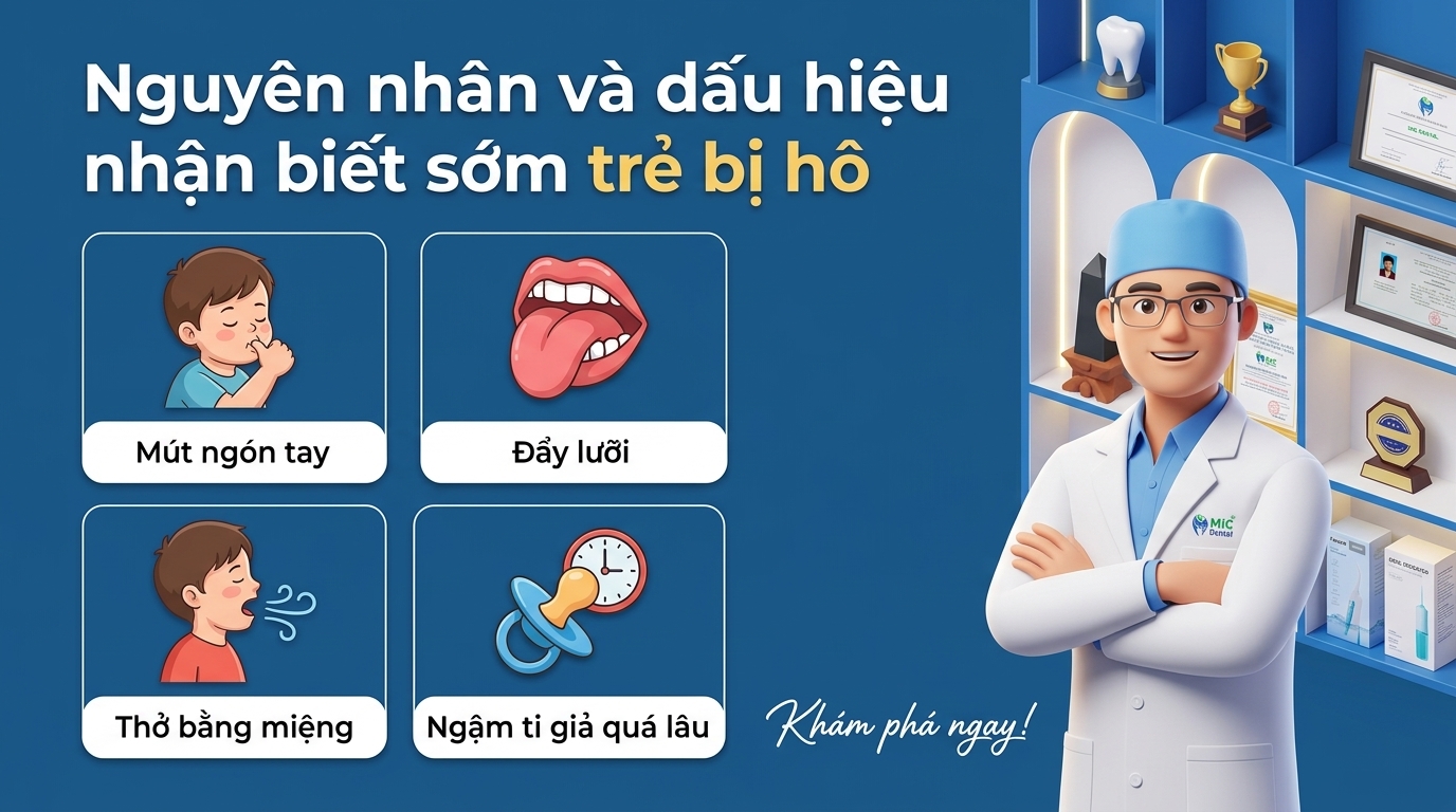 Nguyên nhân và dấu hiệu nhận biết sớm trẻ bị hô