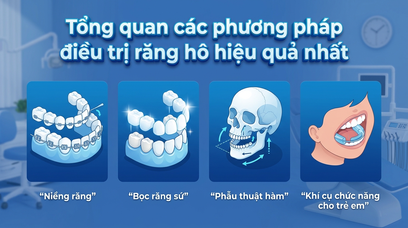 Tổng quan các phương pháp điều trị răng hô hiệu quả nhất