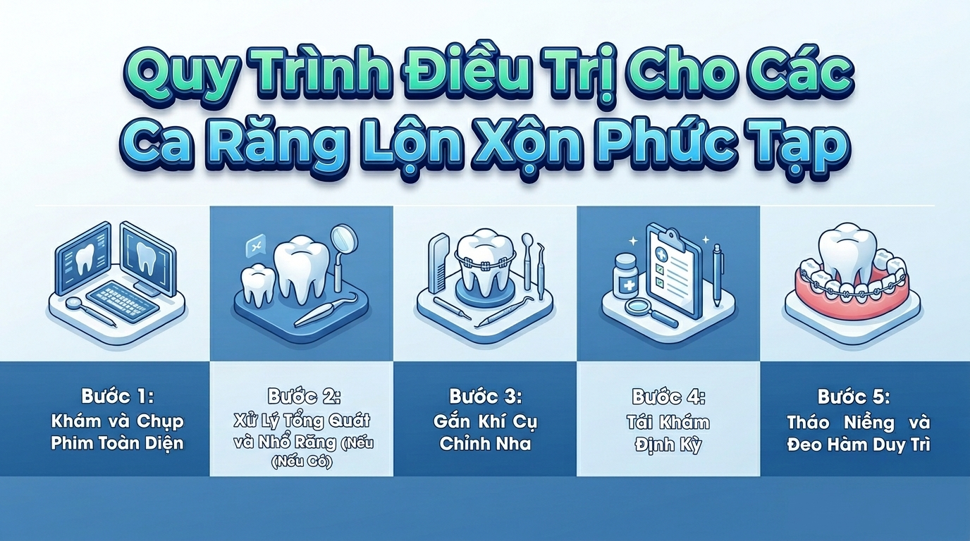 Quy Trình Điều Trị Cho Các Ca Răng Lộn Xộn Phức Tạp