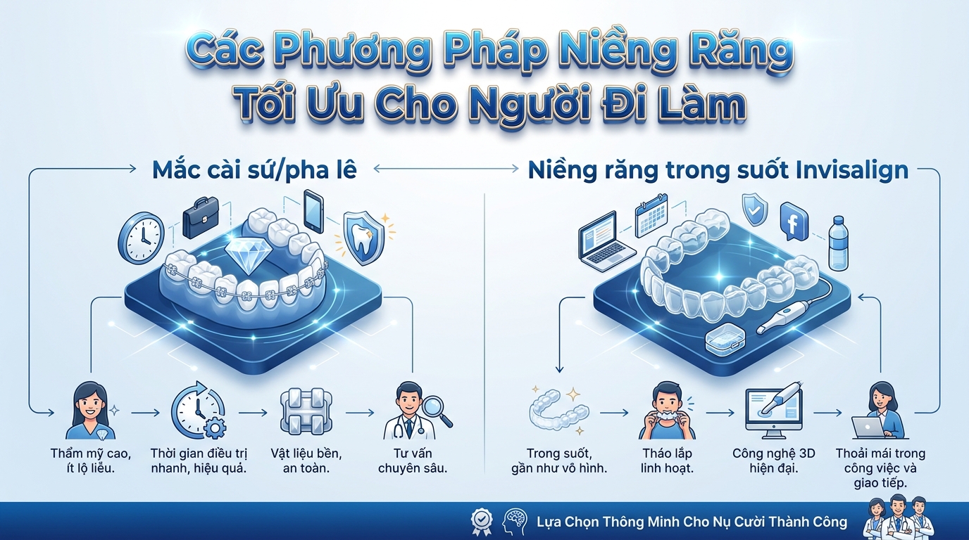 Các Phương Pháp Niềng Răng Tối Ưu Cho Người Đi Làm
