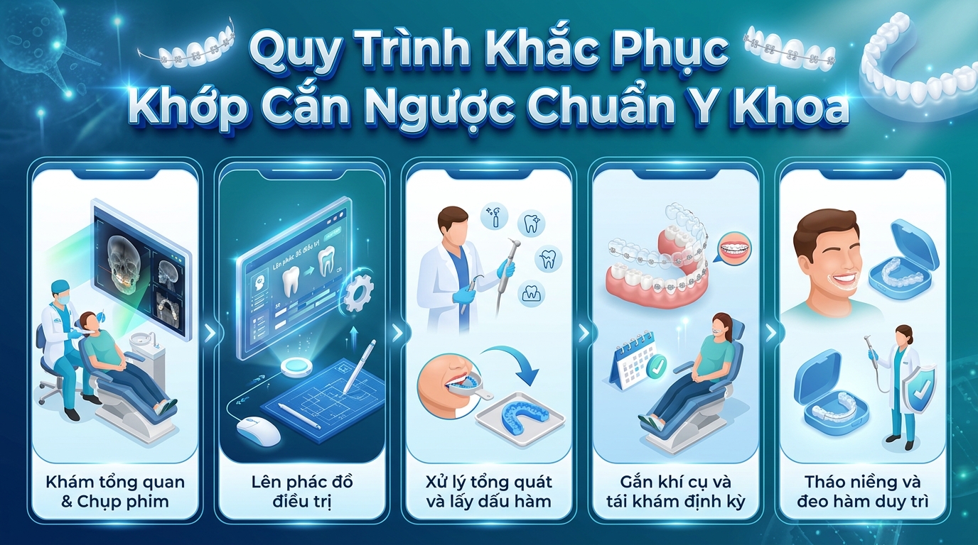 Quy Trình Khắc Phục Khớp Cắn Ngược Chuẩn Y Khoa