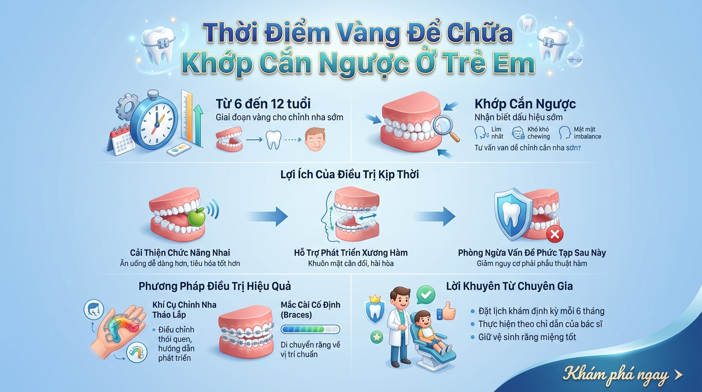Thời Điểm “Vàng” Để Chữa Khớp Cắn Ngược Ở Trẻ Em