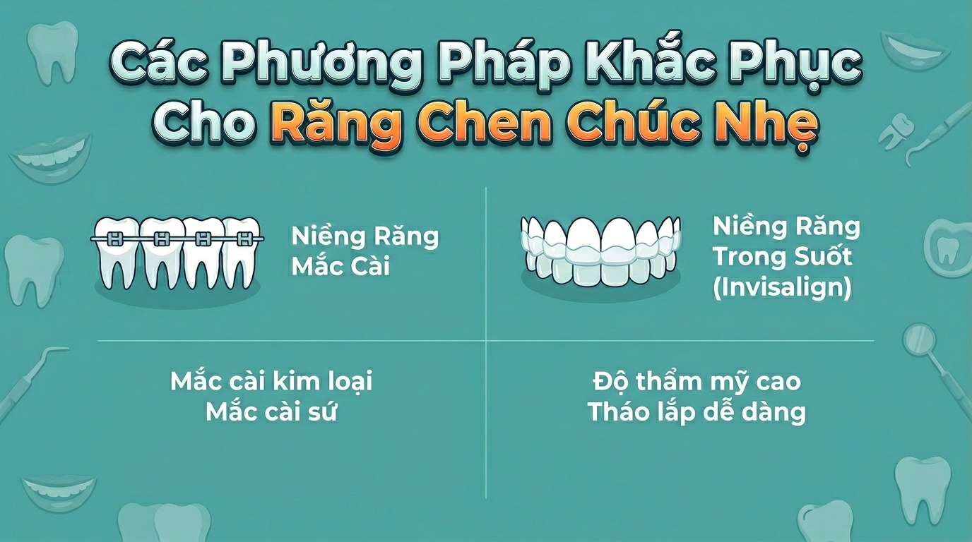 Các Phương Pháp Khắc Phục Tối Ưu Cho Răng Chen Chúc Nhẹ