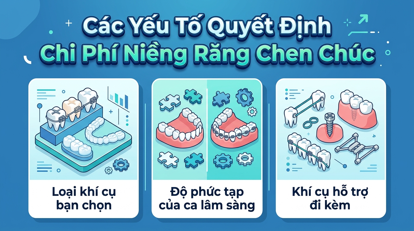 Các Yếu Tố Quyết Định Chi Phí Niềng Răng Chen Chúc