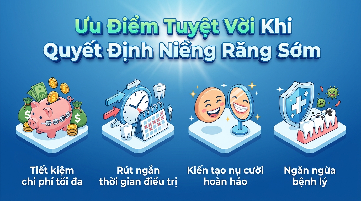 Ưu Điểm Tuyệt Vời Khi Quyết Định Niềng Răng Sớm