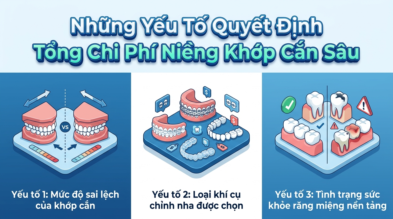Những Yếu Tố Quyết Định Tổng Chi Phí Niềng Khớp Cắn Sâu