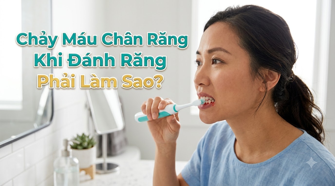 Chảy M&aacute;u Ch&acirc;n Răng Khi Đ&aacute;nh Răng Phải L&agrave;m Sao? C&aacute;ch Xử L&yacute;